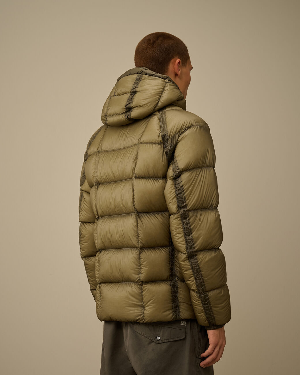C.P Hooded Down Puffer - FUNGI GREY