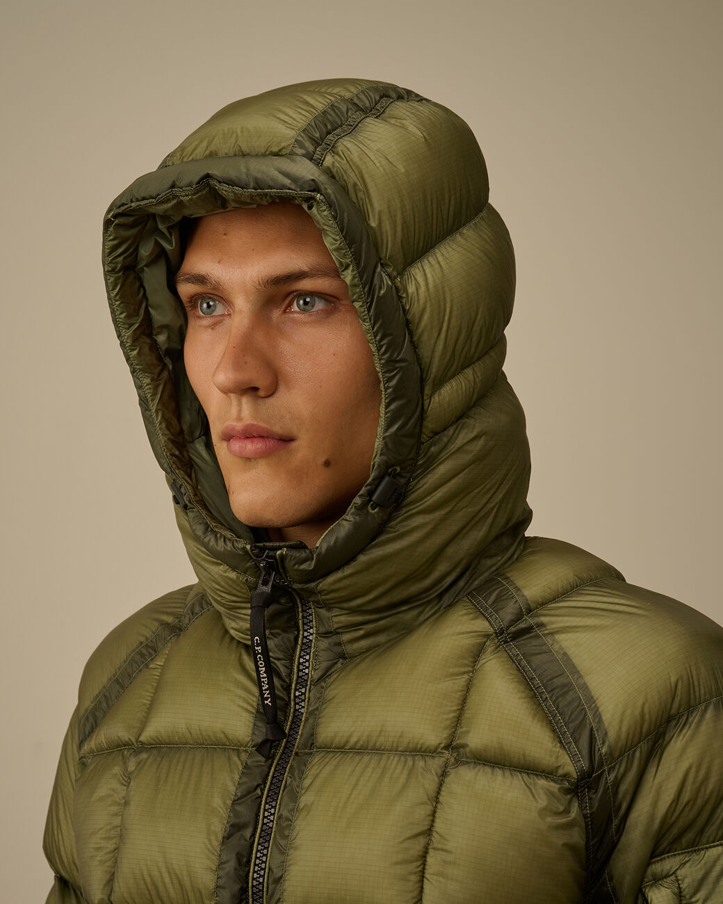 C.P Hooded Down Puffer - GREEN BANANA