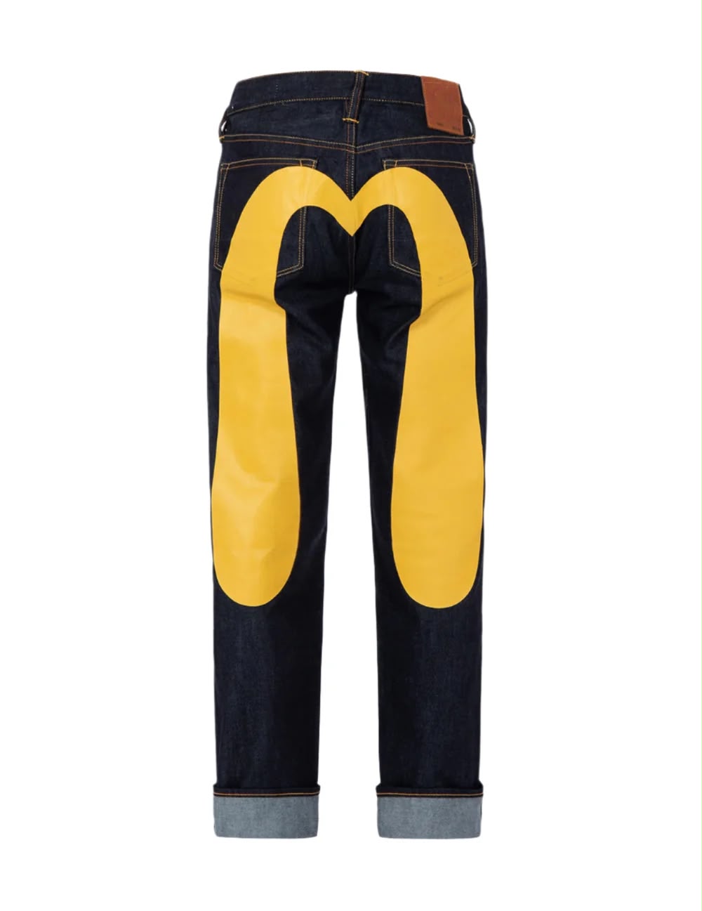 Daicock Yellow Print Baggy-Fit Jeans #2000
