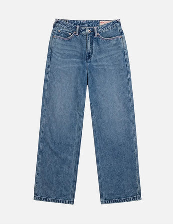 Seagull Print Pockets Regular Fit Jeans #2020